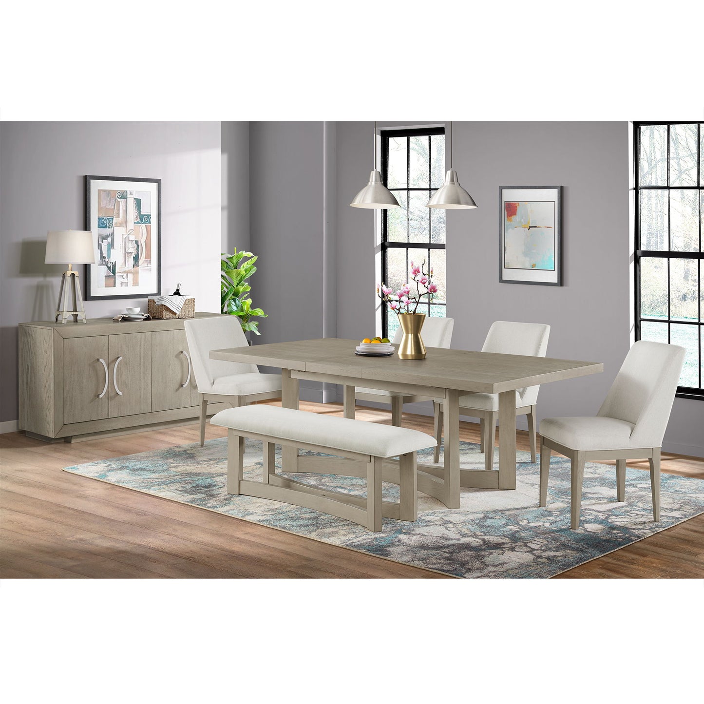 Elma - Rectangular Dining Table With 18" Leaf - Almond