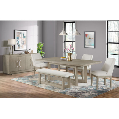 Elma - Rectangular Dining Table With 18" Leaf - Almond