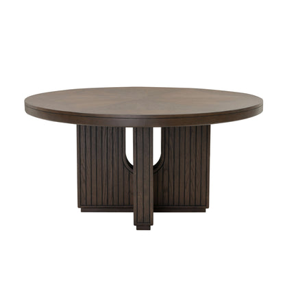 Athens - Round Dining Table - Chocolate Brown