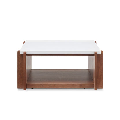 Lincoln - Square Coffee Table With Casters - Light Brown