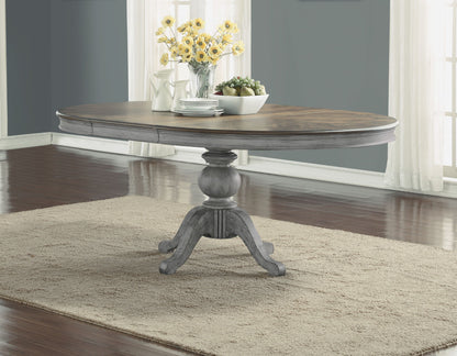 Plymouth - Round Pedestal Dining Table - Gray