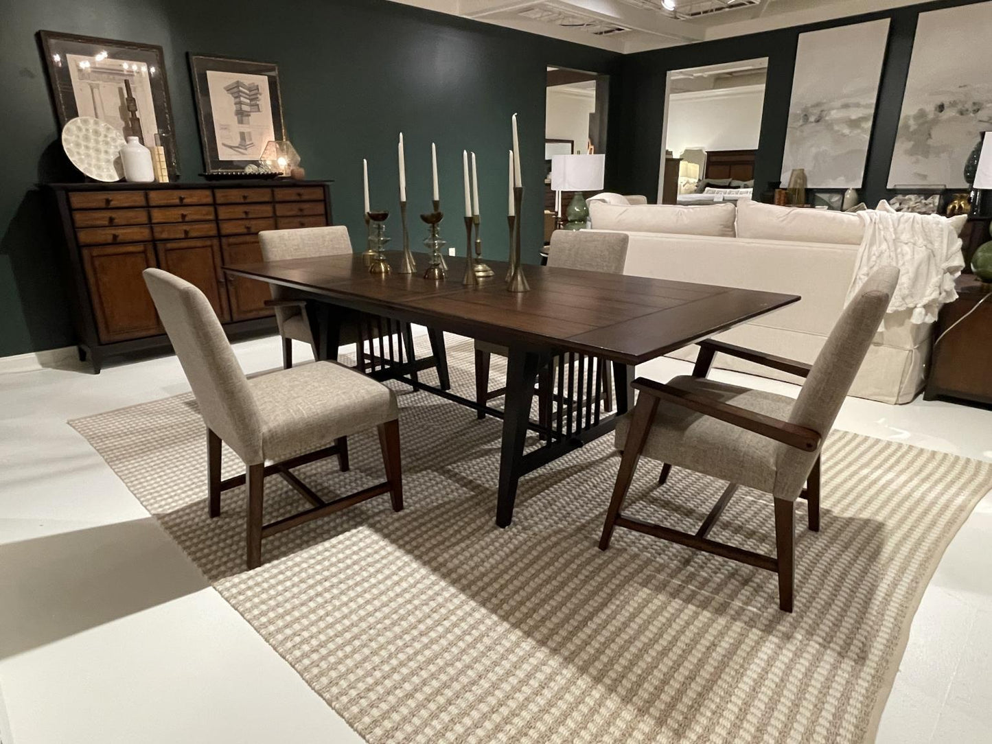 Fenmore - Trestle Dining Table - Mocha And Distressed Cherry