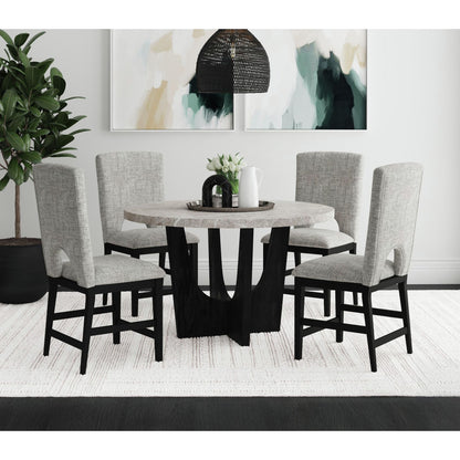 Oregon - Round Table With Faux Marble Top