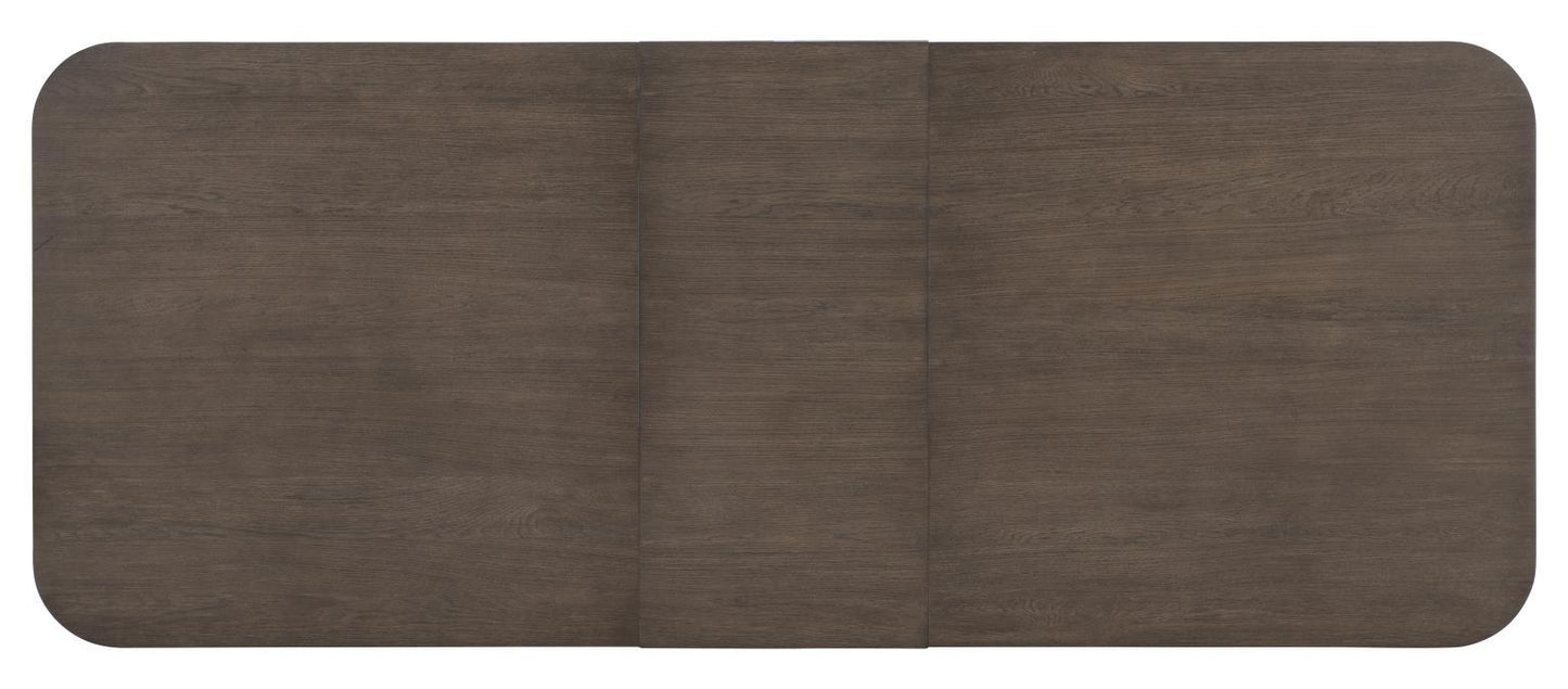 Lancia - Complete Double Pedestal Dining Table - Charred Oak