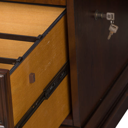 Brayton Manor - Jr Executive Desk Base - Dark Brown