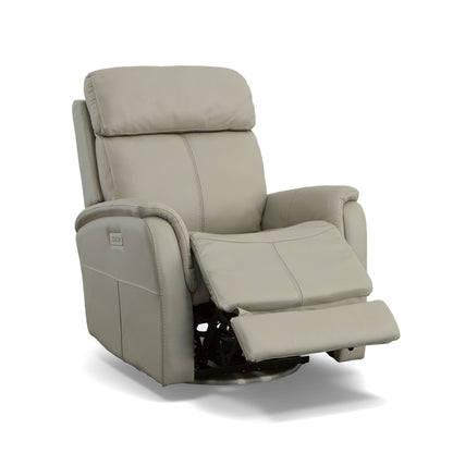 View - Power Swivel Recliner With Power Headrest