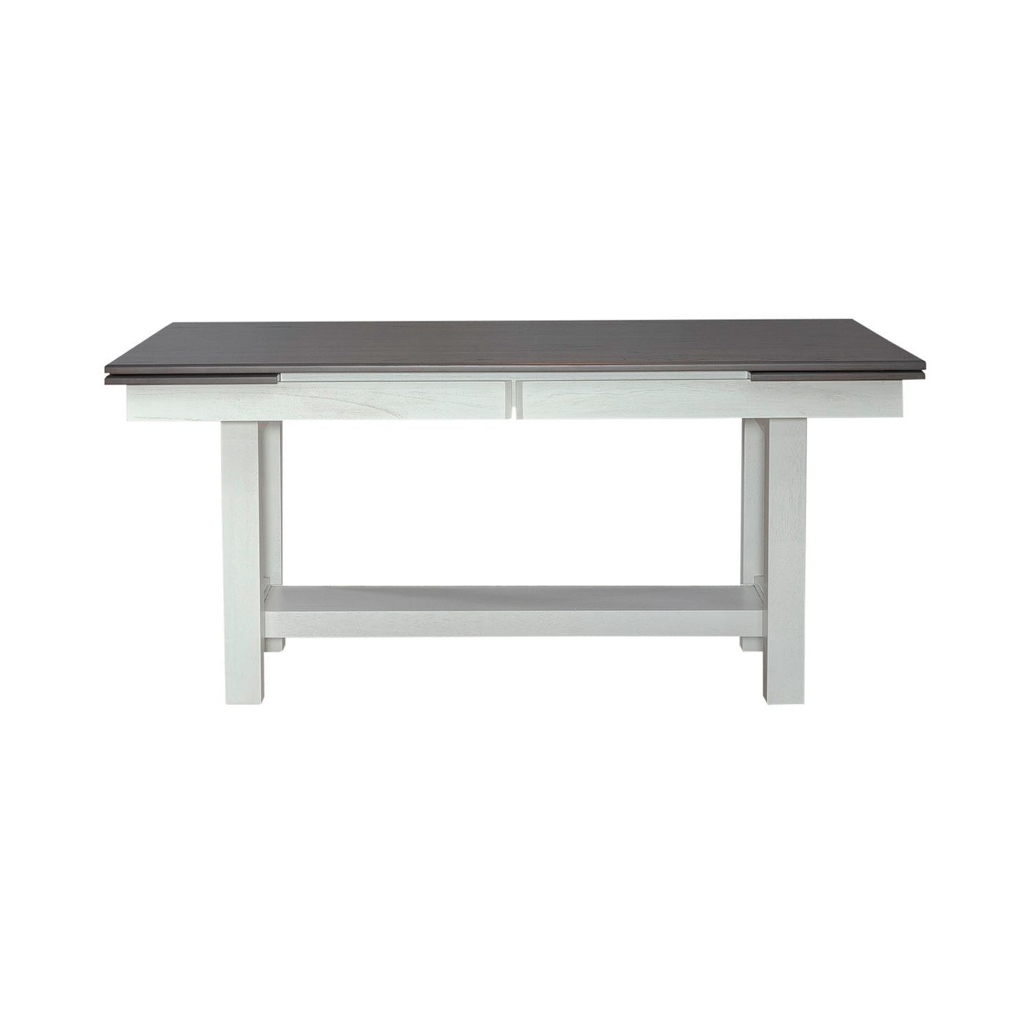 Brook Bay - Trestle Table Top - Textured White / Carbon Gray