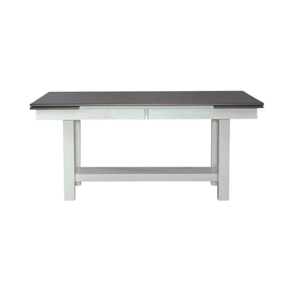Brook Bay - Trestle Table Top - Textured White / Carbon Gray