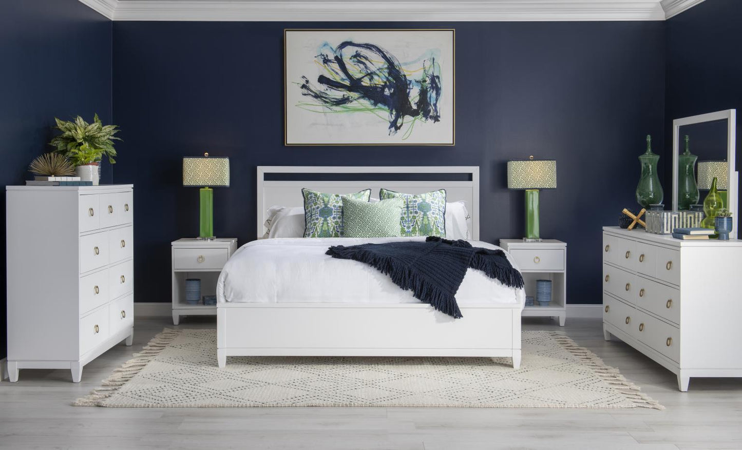 Summerland - King Panel Headboard - White