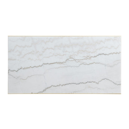 Riko - Rectangular Coffee Table With Metal Leg - Gold