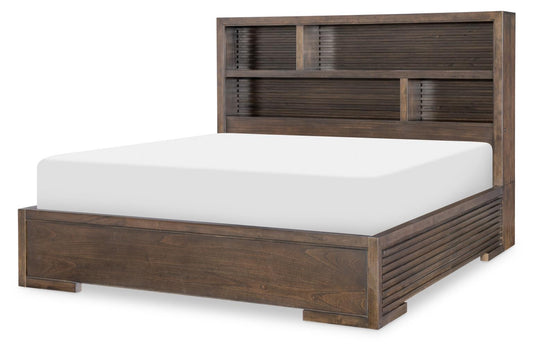 Architect - Bookcase Headboard With LED Lights King / California King - Onyx