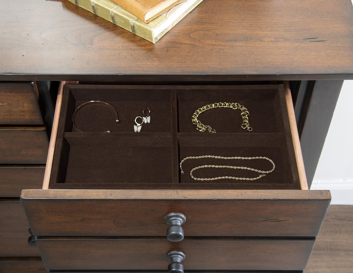 Fenmore - Dresser - Mocha And Distressed Cherry