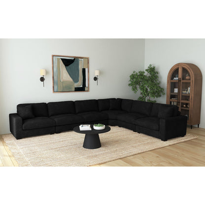 Arizona - Modular Armless Chair - Steno Black