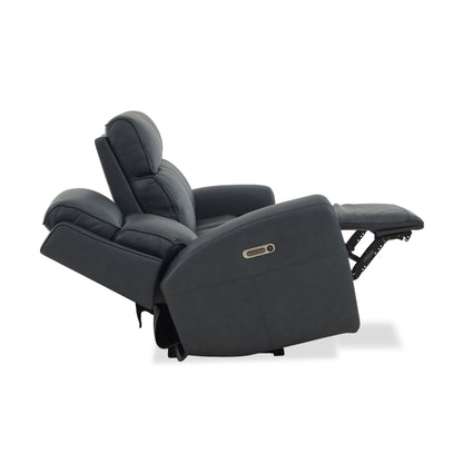 Warren - Power Reclining Sofa With Console, Power Headrest & Lumbar - Black