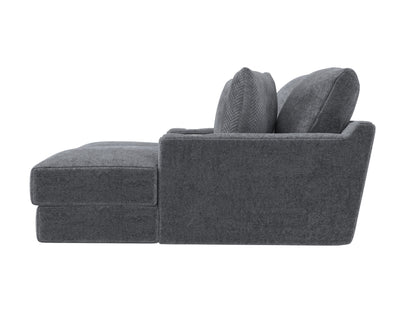 Cozy - RSF Chaise With USB - Gunmetal