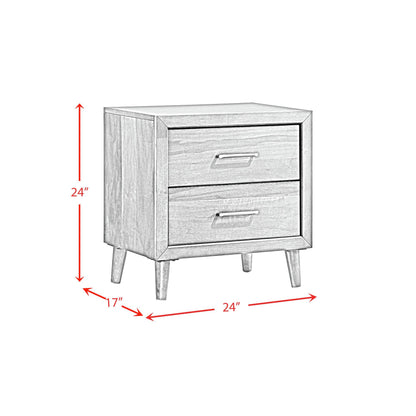 Malibu - 2-Drawer Nightstand - Walnut