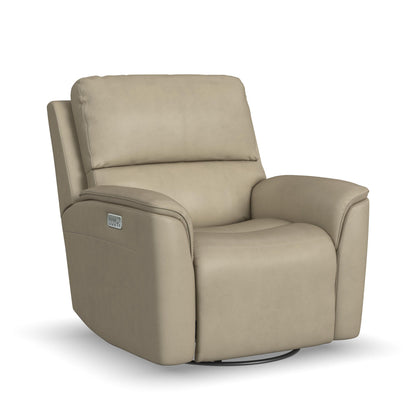 Henry - Power Swivel Gliding Recliner With Power Headrest, Lumbar, Heat & Massage
