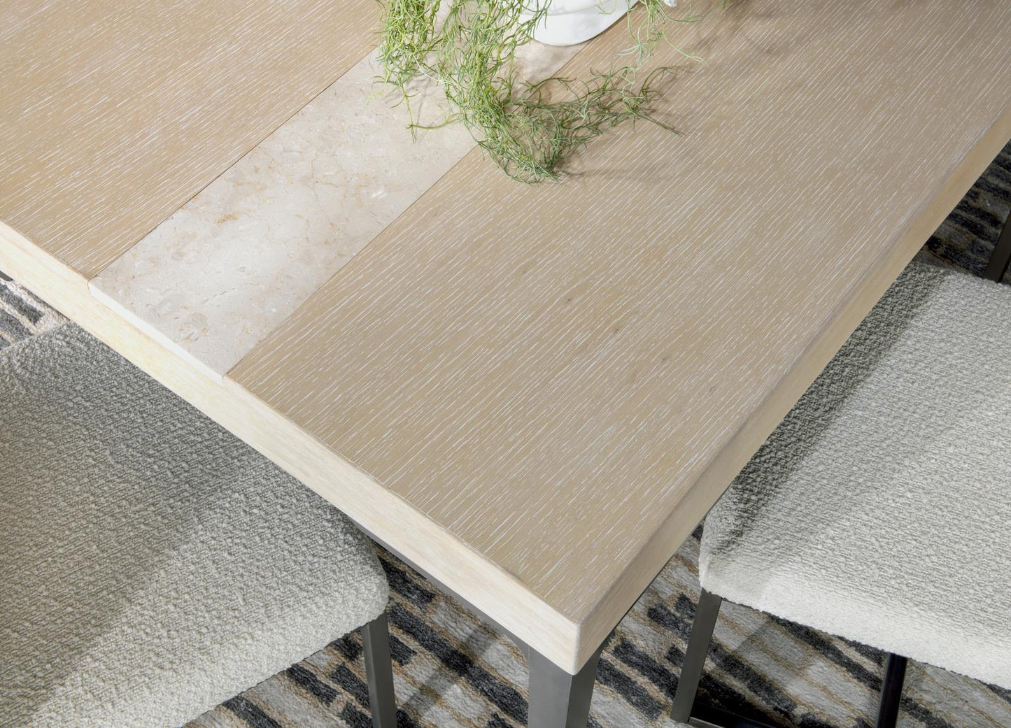 Biscayne - Complete Leg Table With Stone Insert - Malabar With Alabaster Fronts