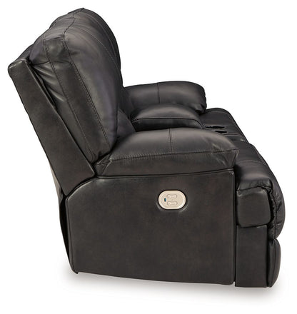 Mountainous - Power Reclining Loveseat With Console /Adj Headrest - Eclipse