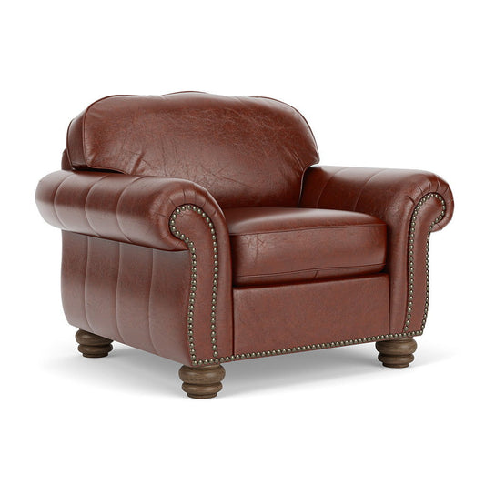 Bexley - Leather Chair, Nailhead Trim