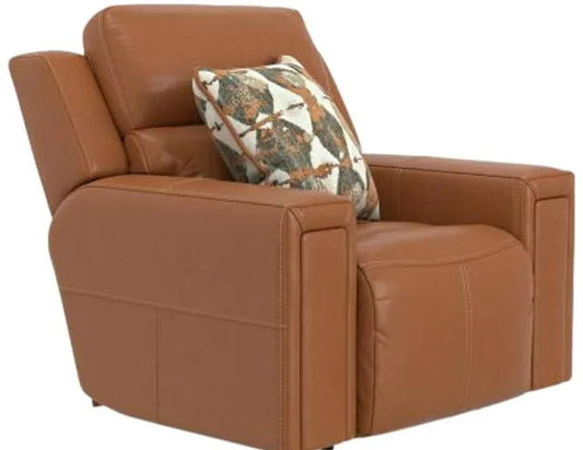 Arezzo - Power Headrest Power Lay Flat Recliner With Zero Gravity/Extended Ottoman - Whiskey
