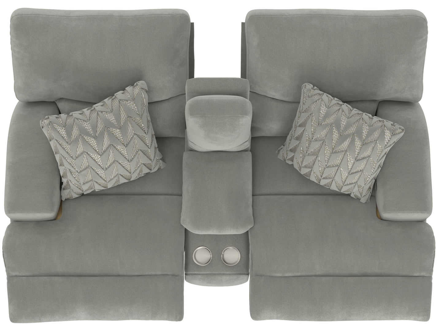 Renaldo - Power Console Loveseat With Zero Gravity Recline - Stone