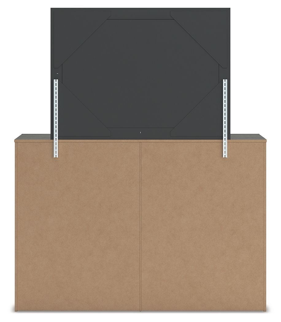 Fraluna - Dresser And Mirror - Charcoal