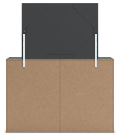 Fraluna - Dresser And Mirror - Charcoal