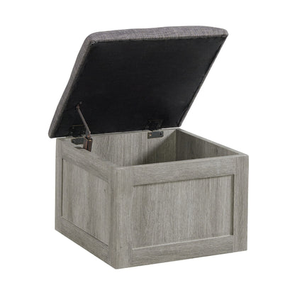 Uster - Coffee Table With Four Storage Stools - Gray