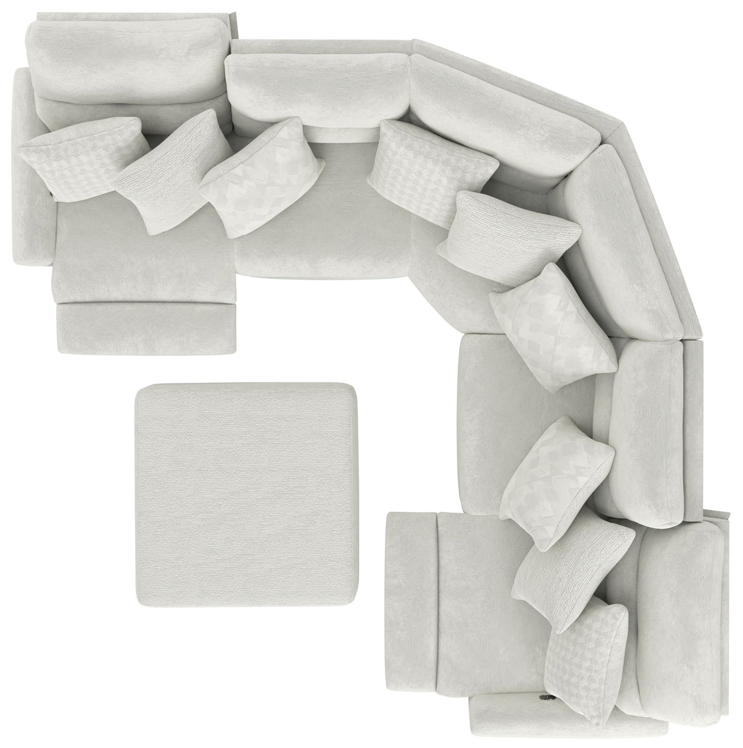 Majesty - Power Deep Seat LSF Reclining Loveseat - White