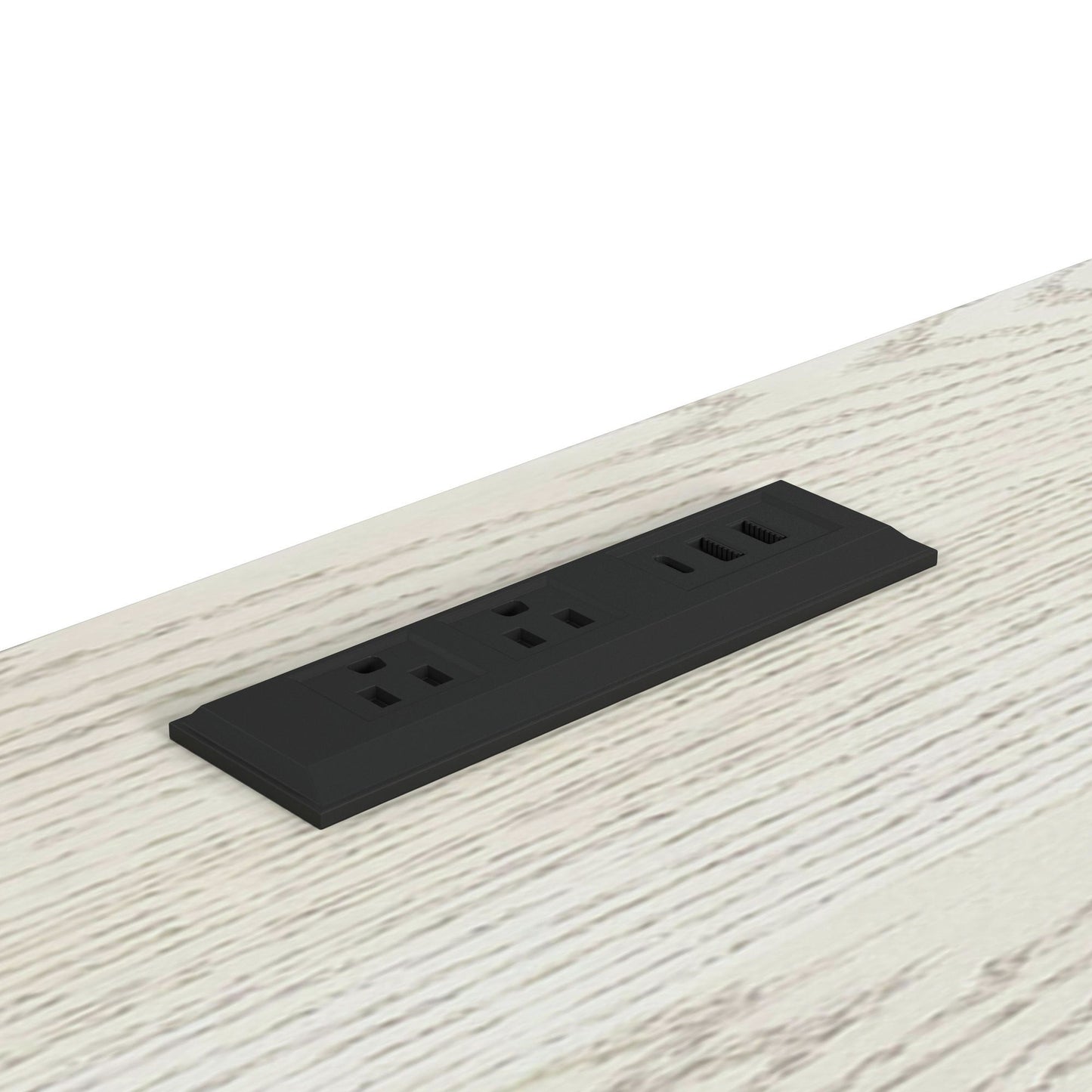 Cambrie - Buffet With LED And Power - Off-White And Natural