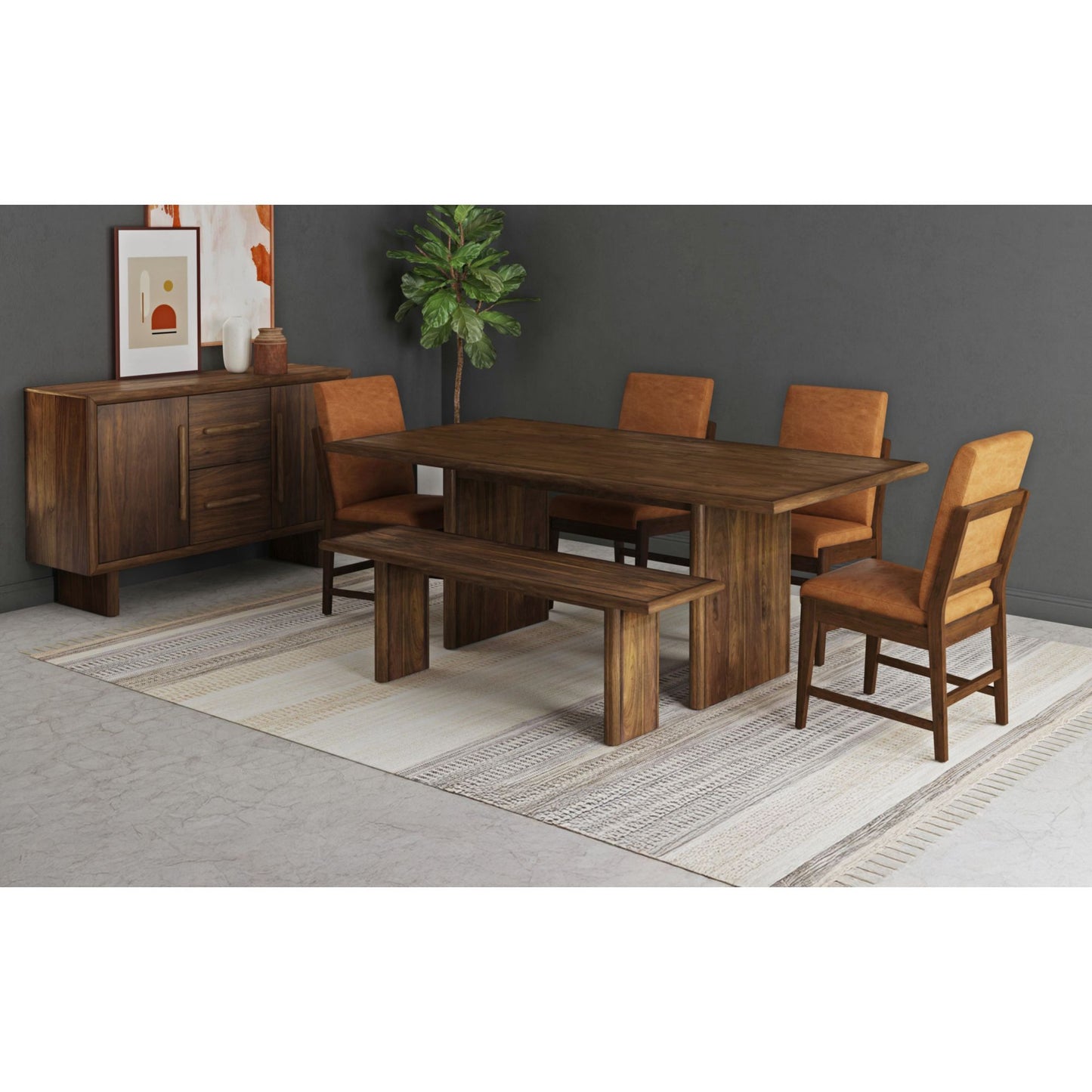 Brisbane - Dining Table - Brown