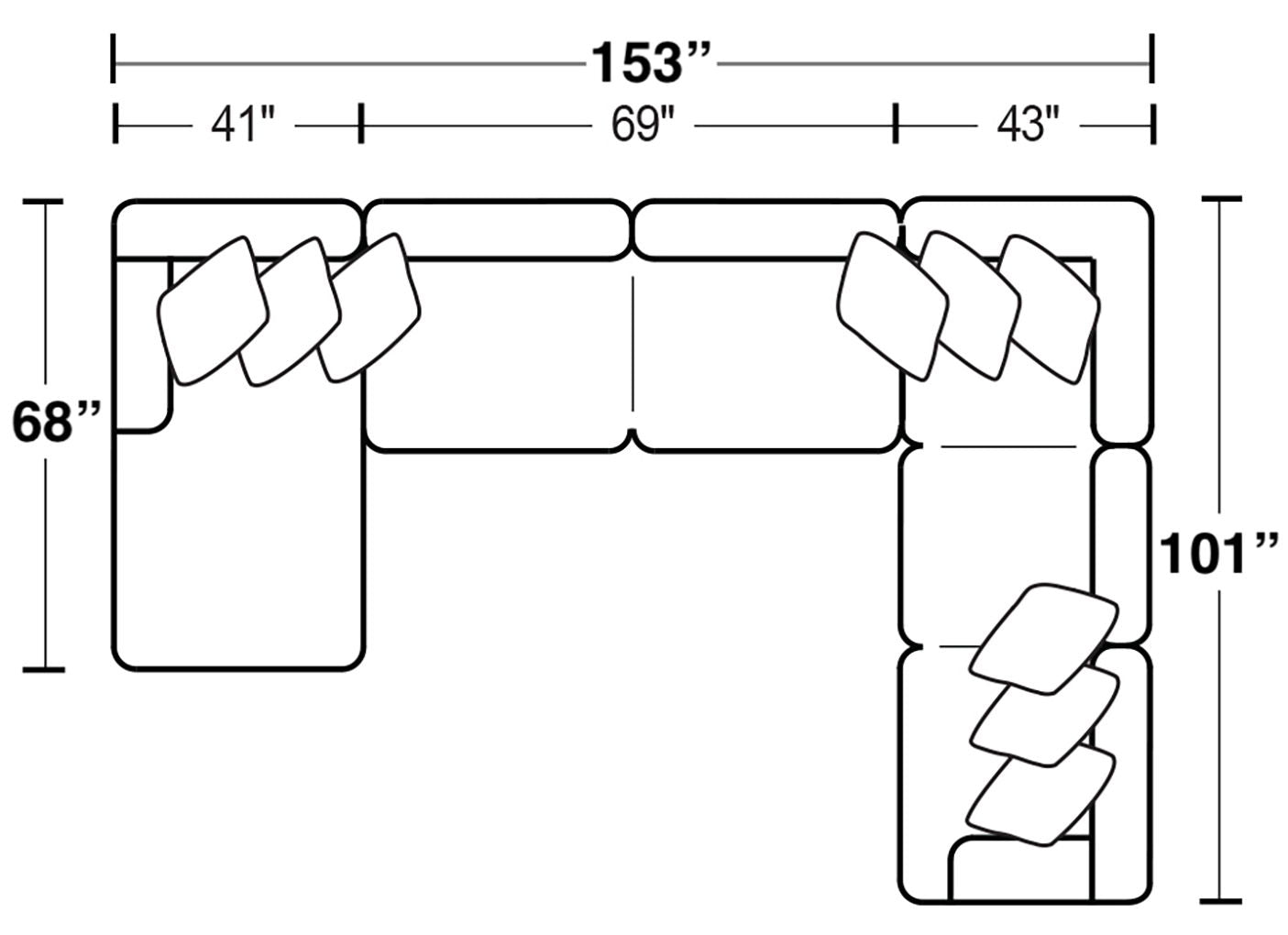 Galaxy - Sectional With Included Accent Pillows