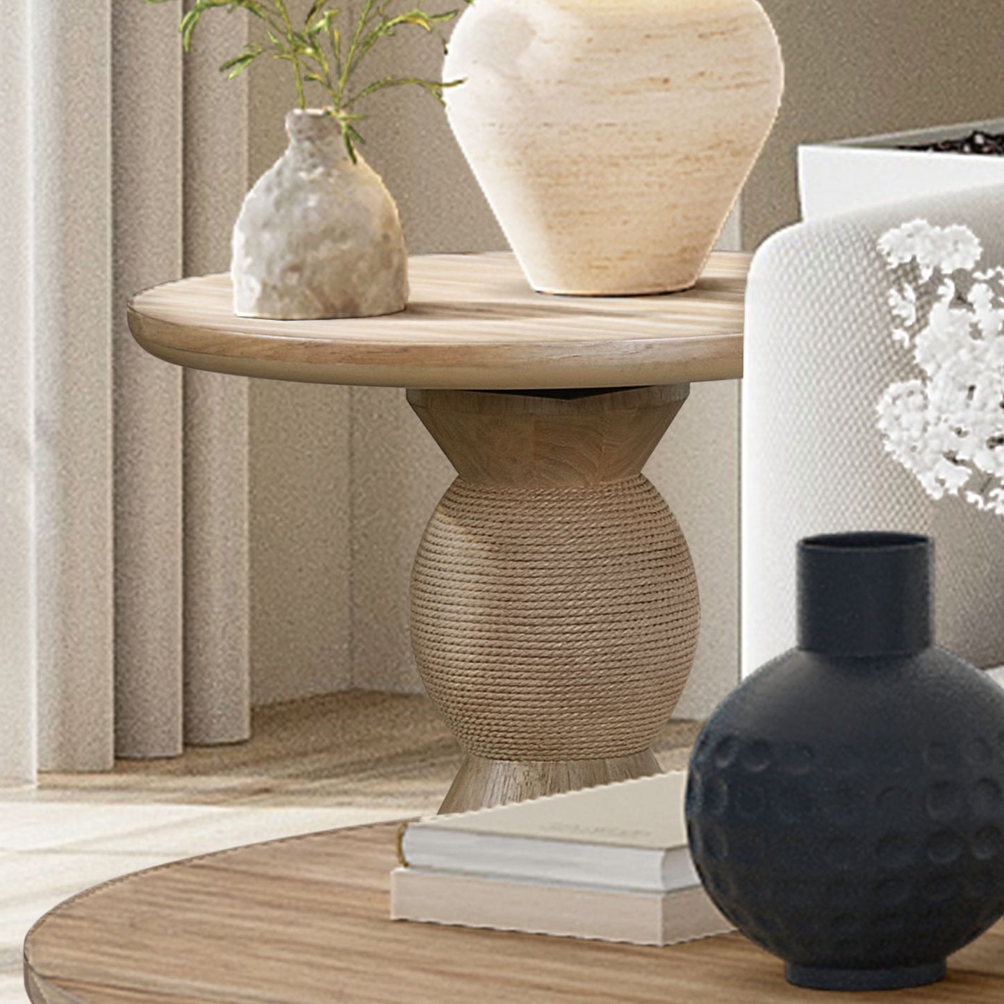 Briarcrest - Round End Table Base - Tobacco
