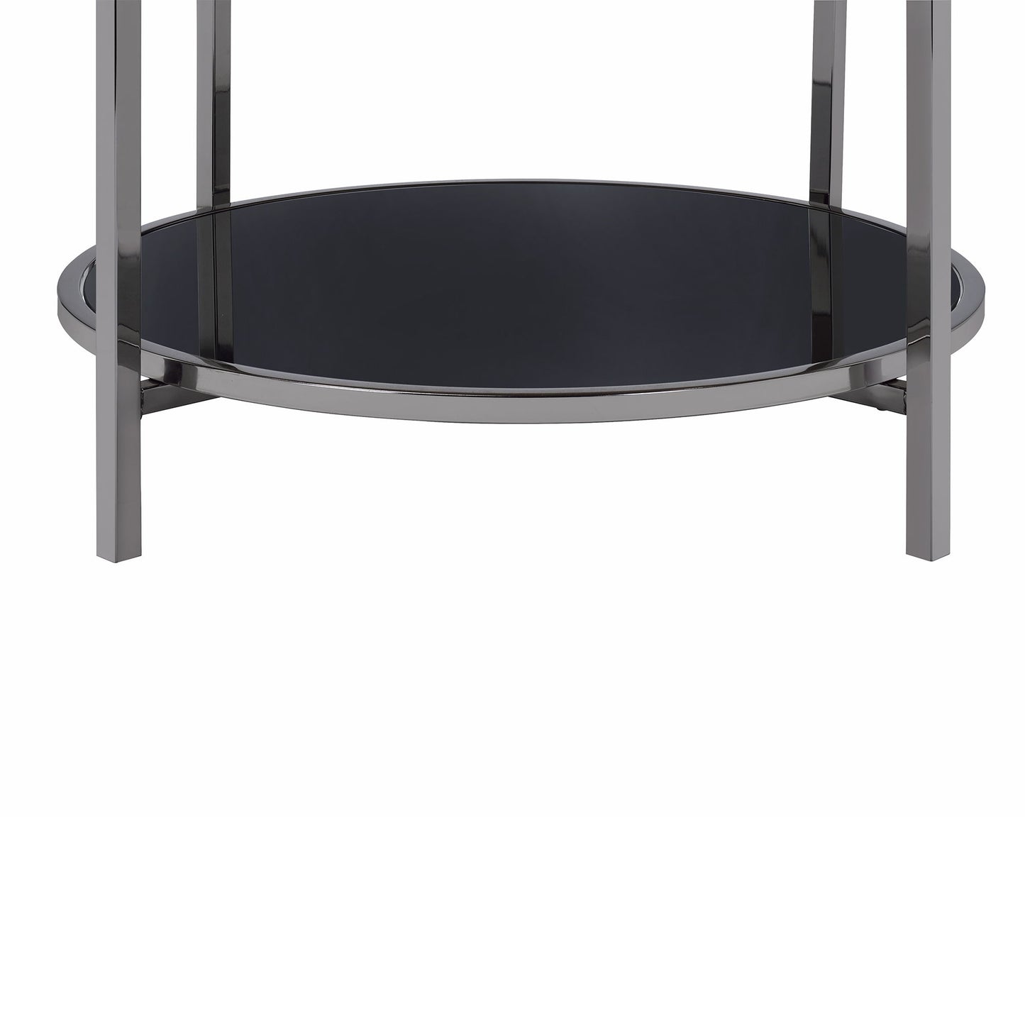 Edith - Round Coffee Table - Dark Nickel