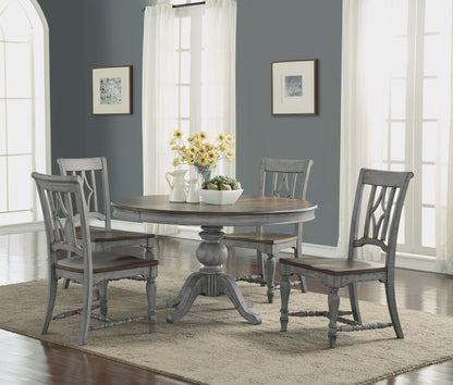 Plymouth - Round Pedestal Dining Table - Gray