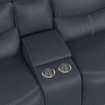 Aruba - 2 Piece Living Room Set (Sofa & Loveseat) - Pebble Navy