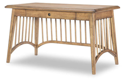 Vintage Market - Spindle Base Writing Desk - Barnwood Oak
