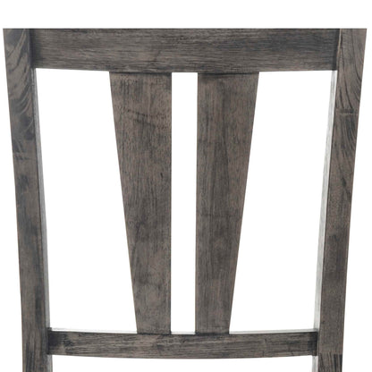 Nathan - Fan Back Chair With PU Seat (Set of 2) - Gray Oak