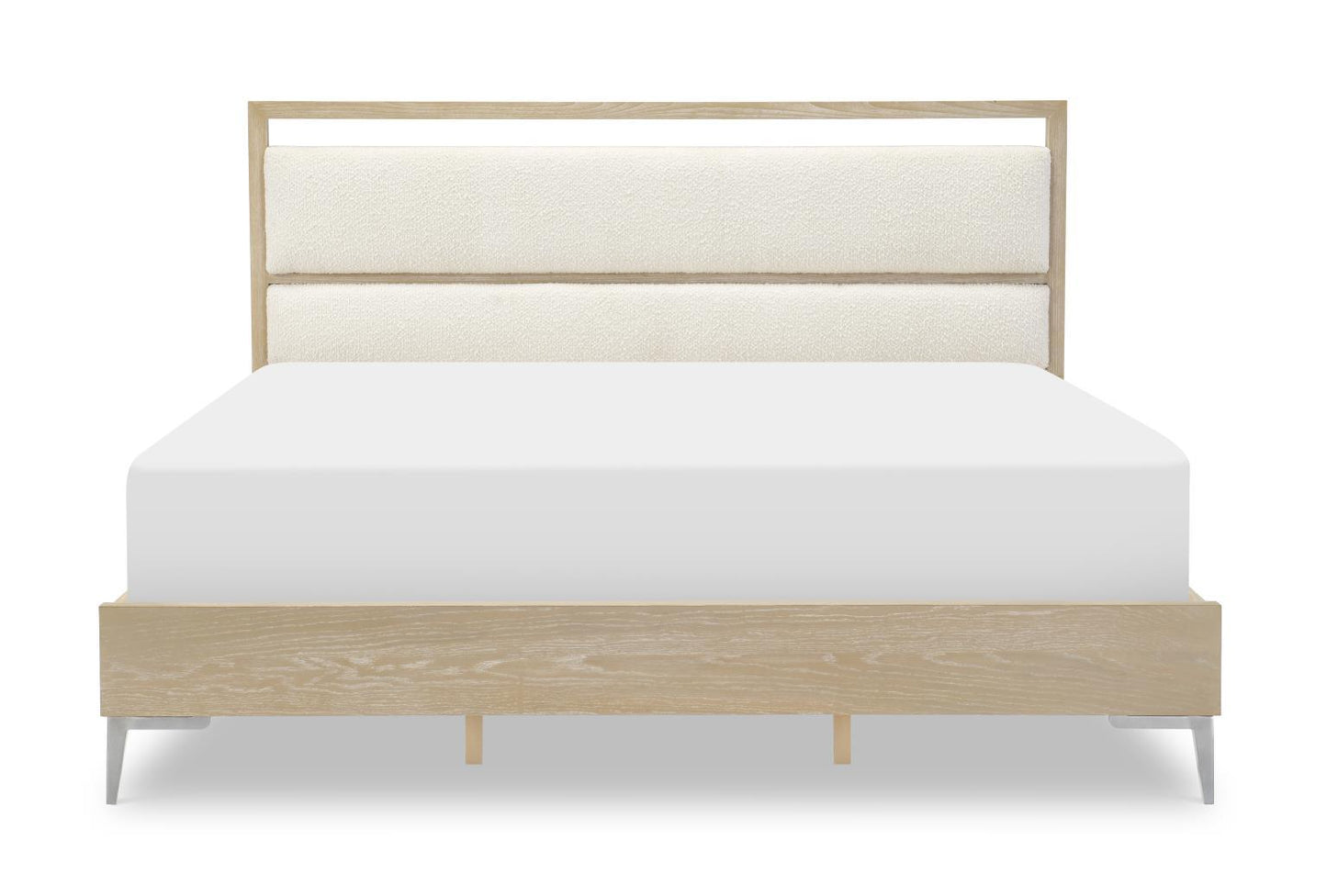 Biscayne - King Upholstered Panel Headboard - Malabar With Alabaster Fronts