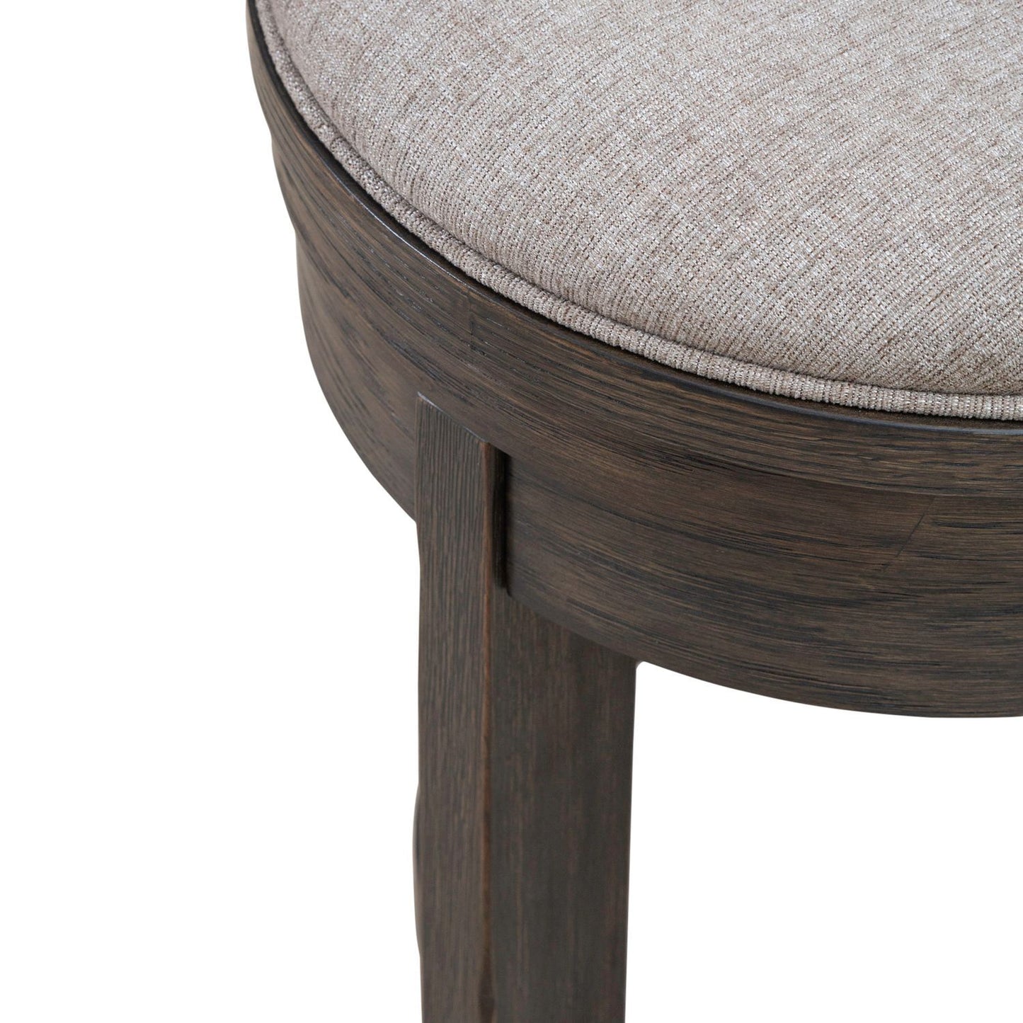 Lennox Hill - Upholstered Swivel Console Stool - Dark Brown