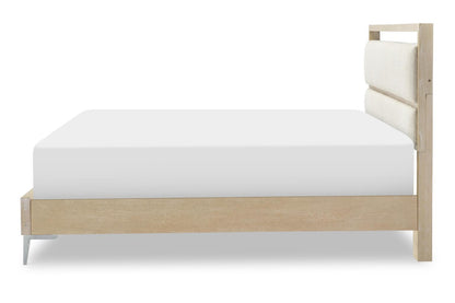 Biscayne - King Upholstered Panel Headboard - Malabar With Alabaster Fronts