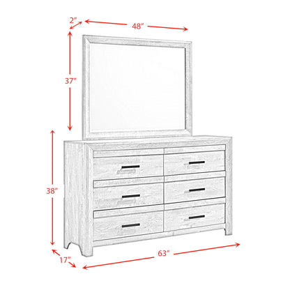 Ellen - Dresser & Mirror Set - White