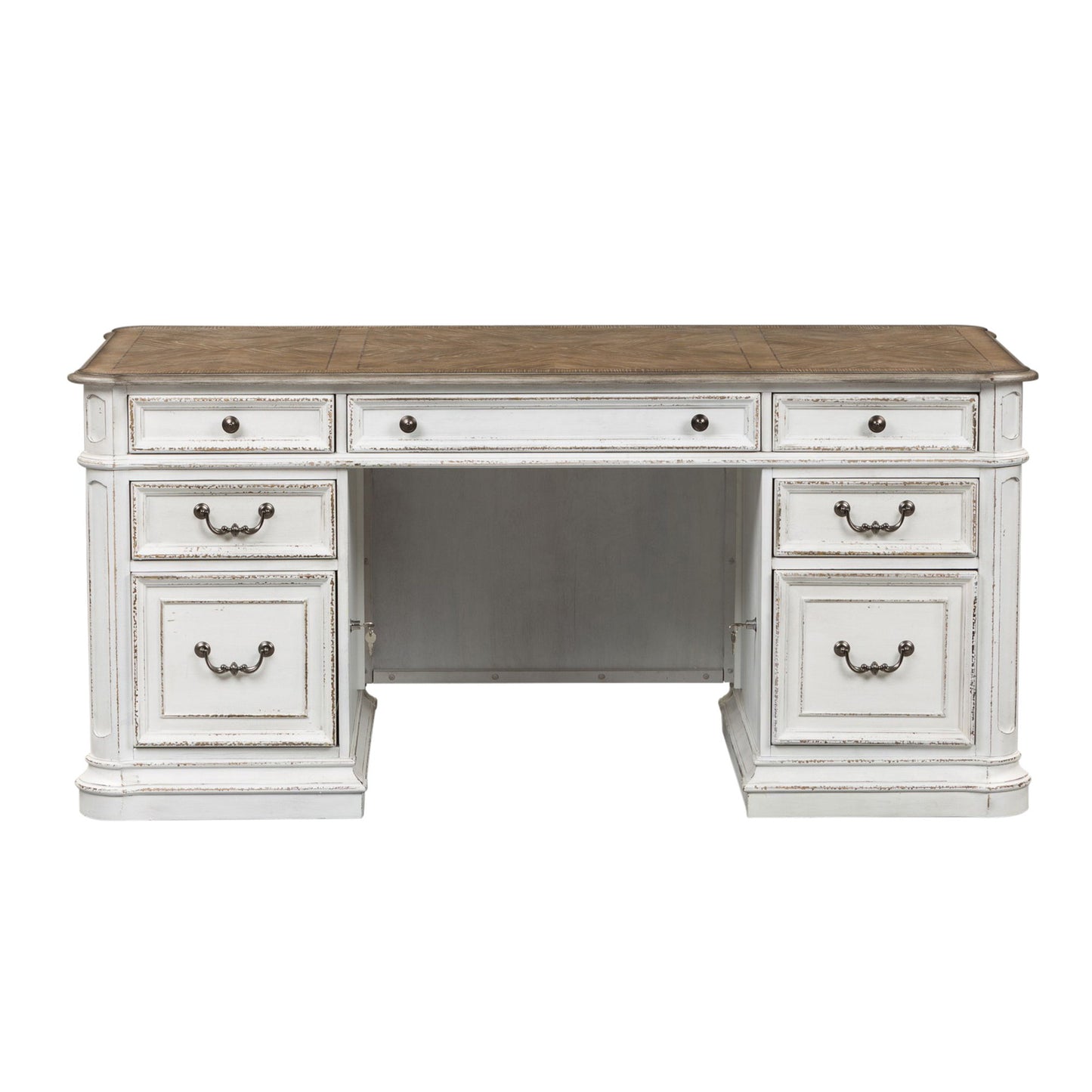 Magnolia Manor - Jr Executive Desk Base - White