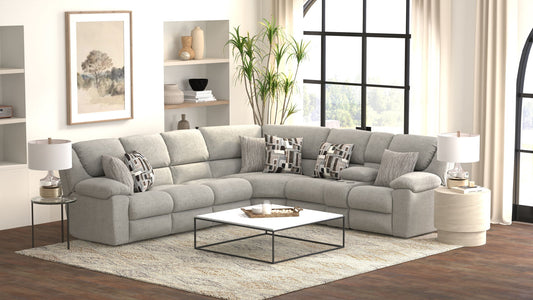 Quinn - LSF Triple Reconer Sofa With DDT/Heat & Massage/Storage Arm - Nature