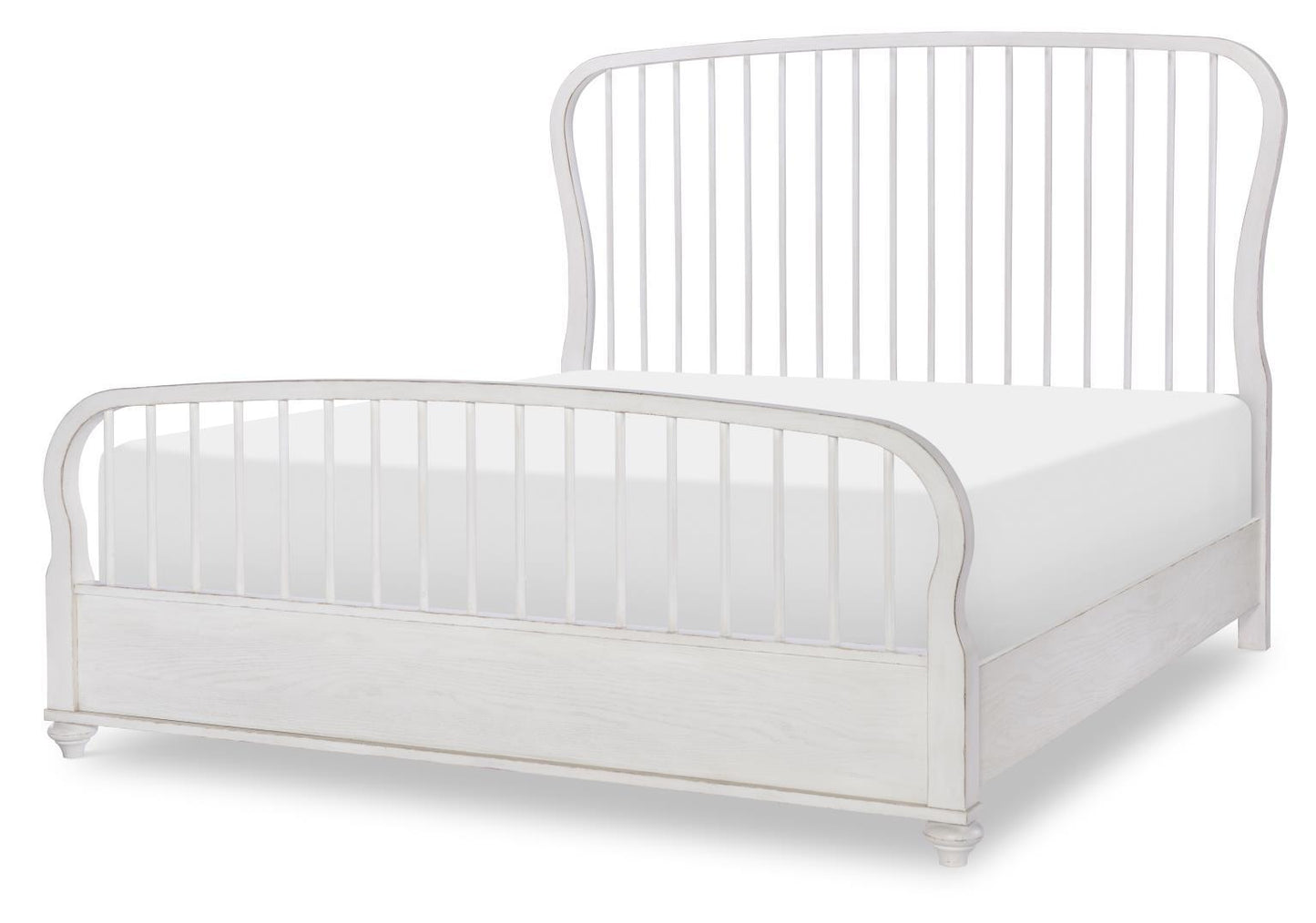 Cottage Park - Spindle Headboard King / California King - Aged White