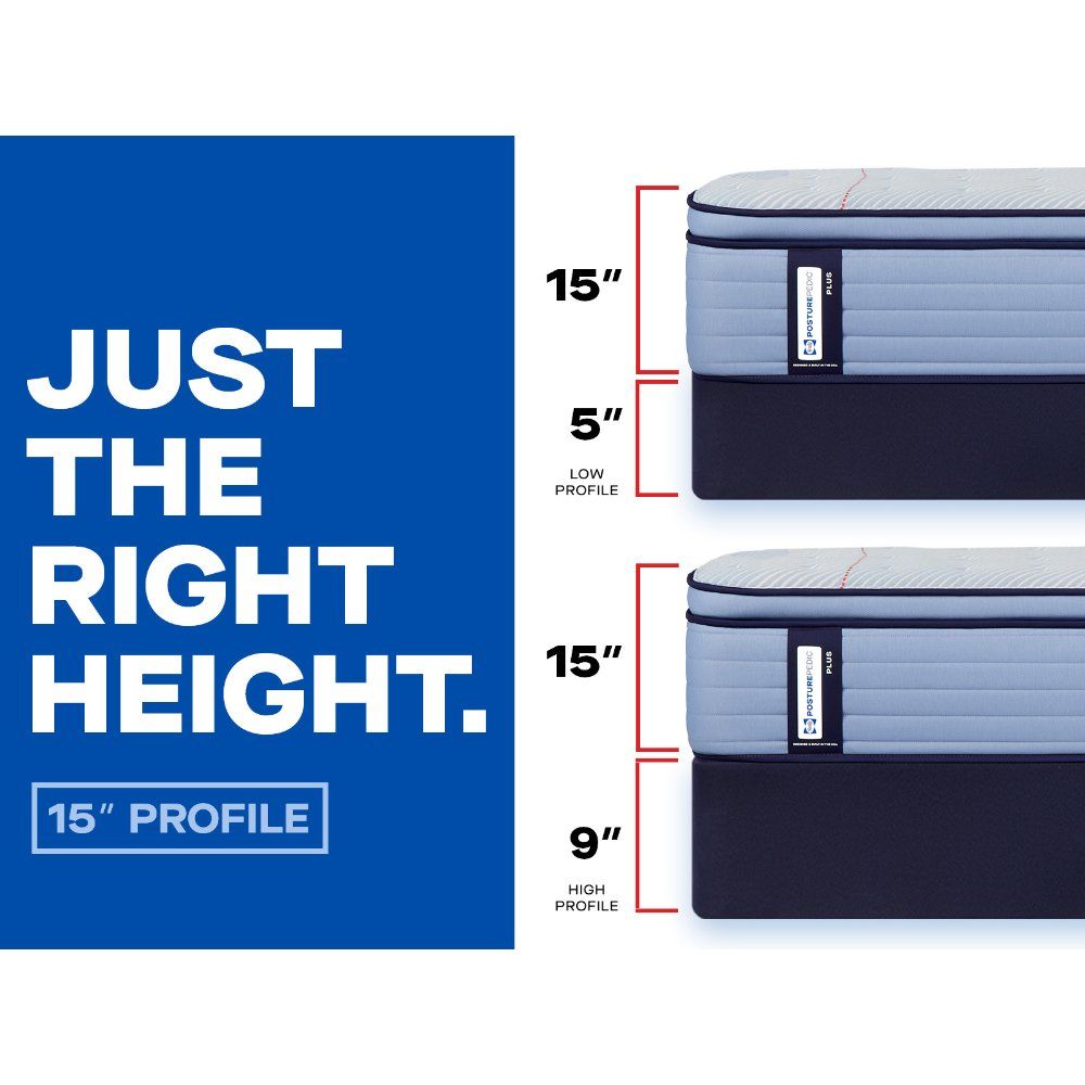 Posturepedic Plus - Paterson II Euro Pillow Top Firm Mattress