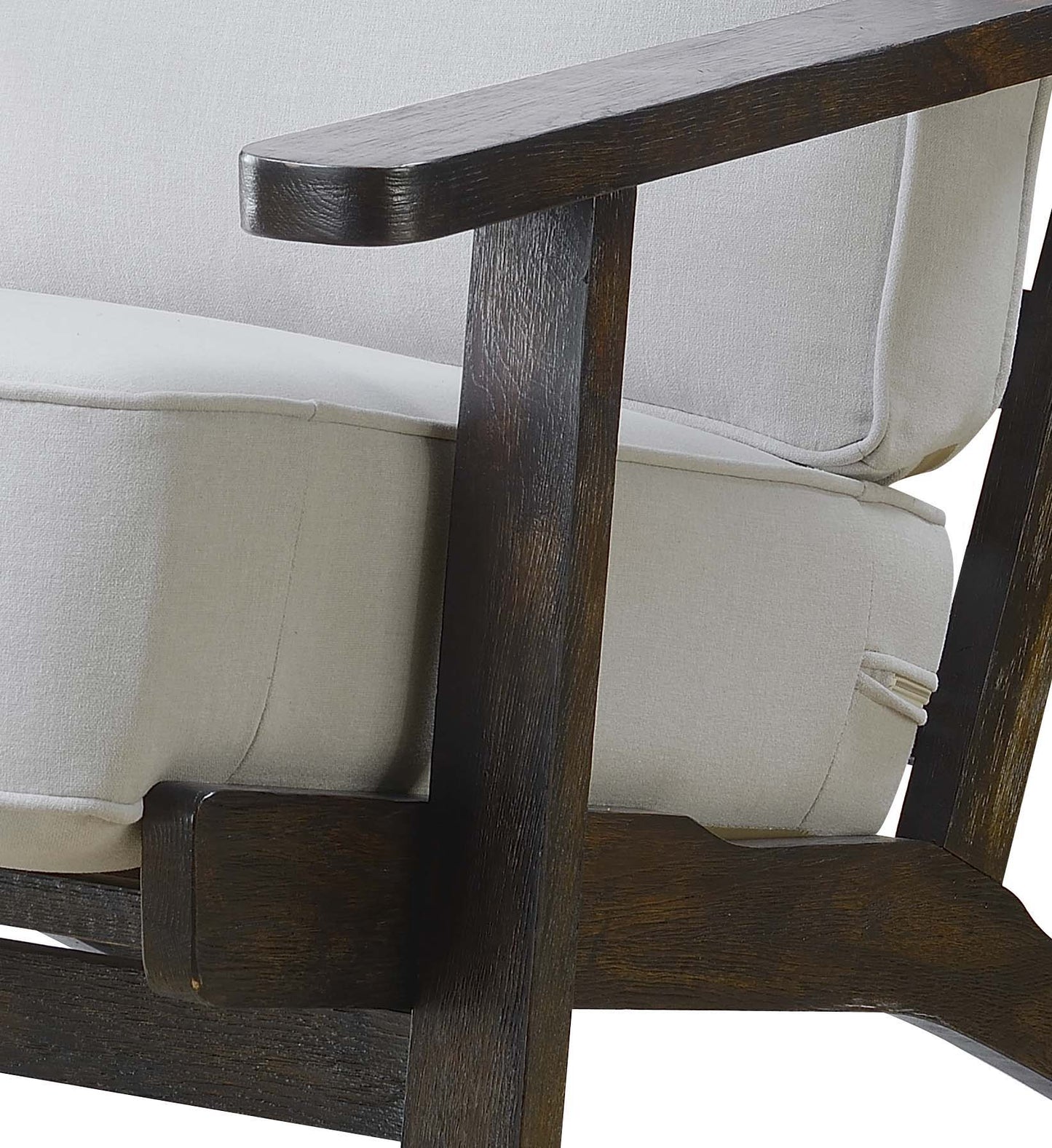 Metro - Chair (3A Packing) - Taupe / Espresso Wood Finish