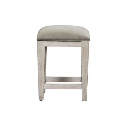 Heartland - Upholstered Console Stool - Antique White / Tobacco Tops