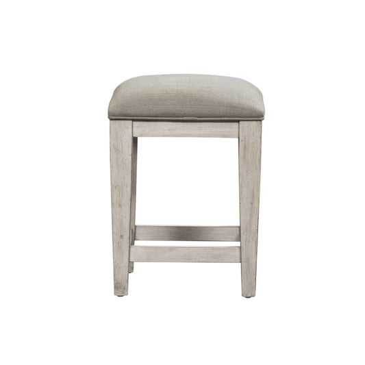 Heartland - Upholstered Console Stool - Antique White / Tobacco Tops